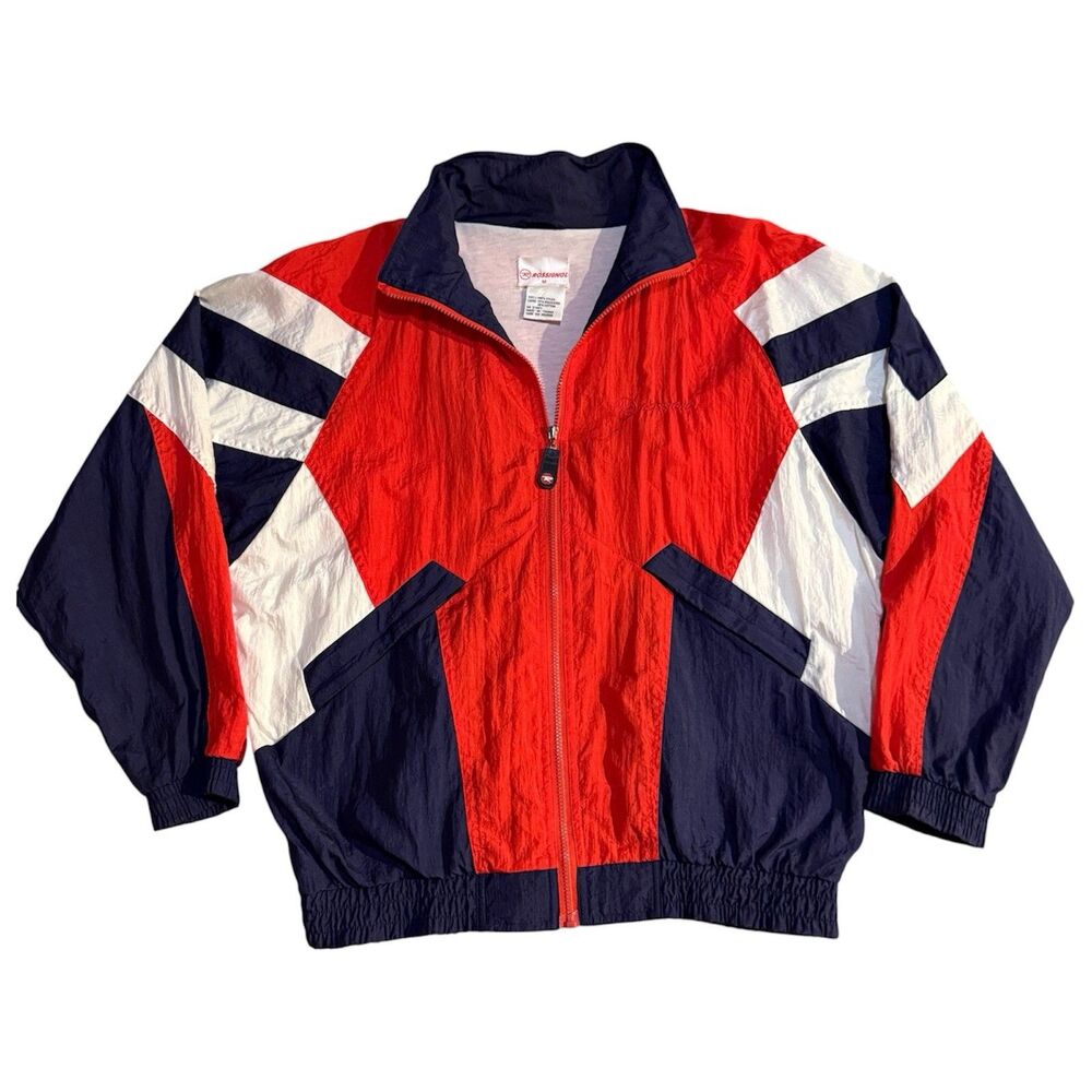 Vintage 90s Rossignol Nylon Track Windbreaker Jacket USA Zip World Cup Sz Medium